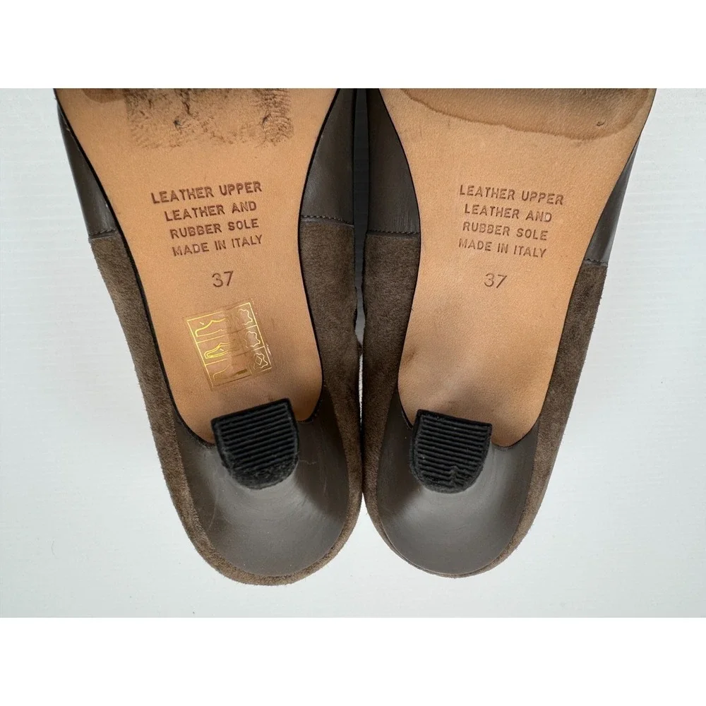 Anyi Lu Vanessa Bootie Womens 37 US 7 Suede Leather Buckled Zip Closure Stitello